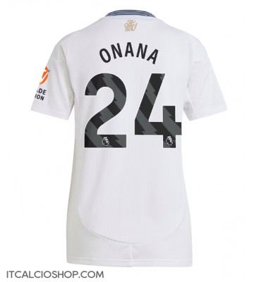 Aston Villa Amadou Onana #24 Seconda Maglia Femmina 2024-25 Manica Corta